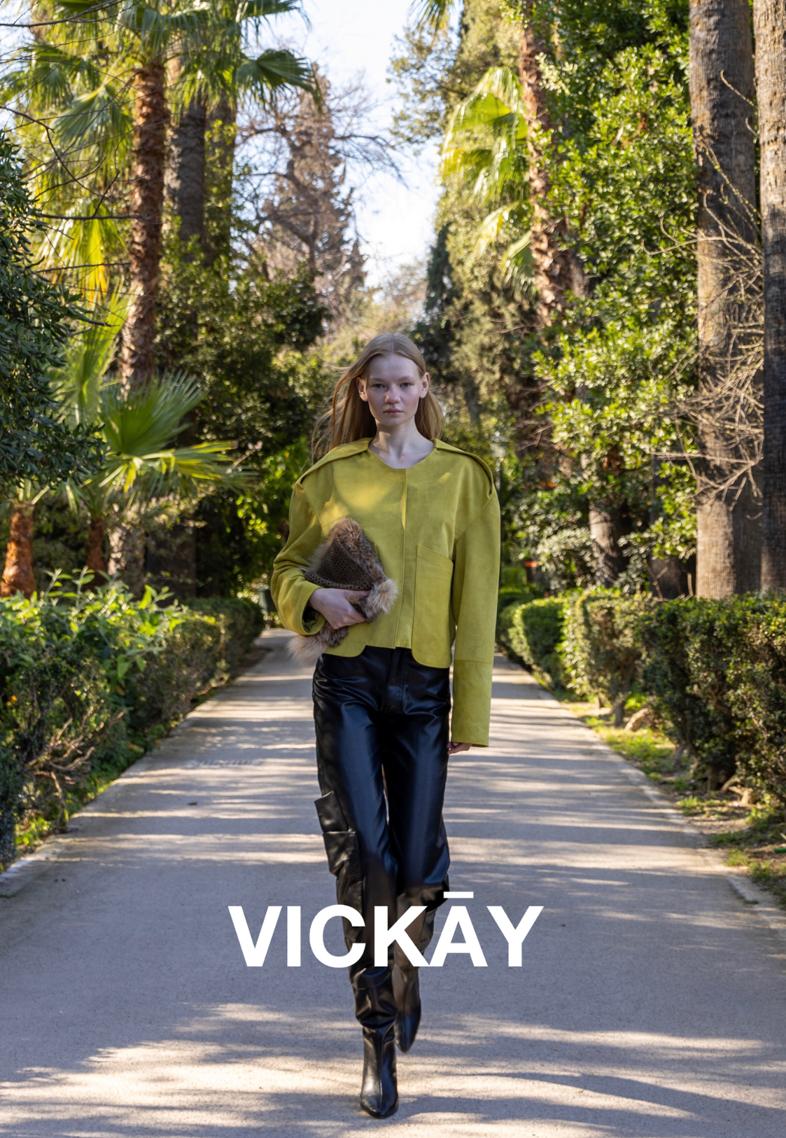 VICKĀY FW25 runway collection at National Gardens in Athens