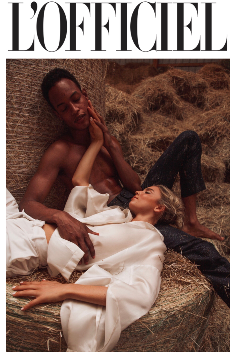 VICKĀY in L'Officiel silk summer shirt
